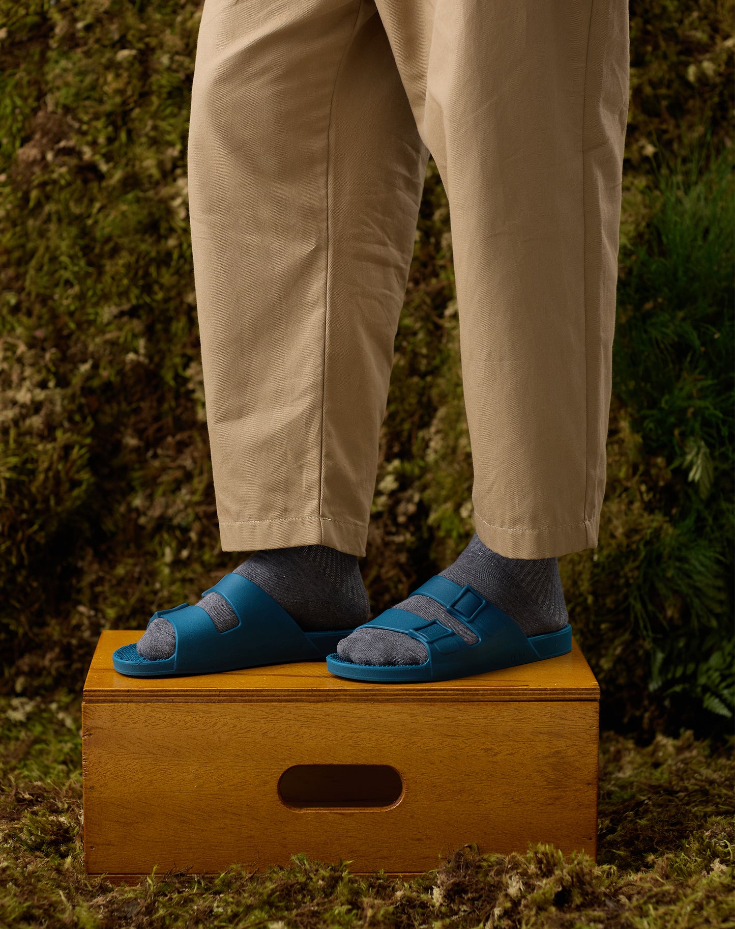 Meia Algodão Canelada Grafite