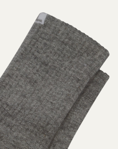 Meia Algodão Canelada Grafite