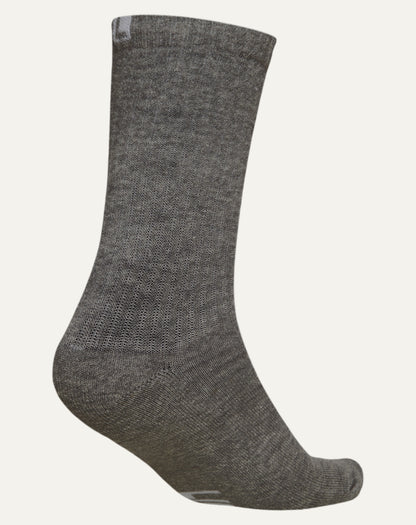 Meia Algodão Canelada Grafite