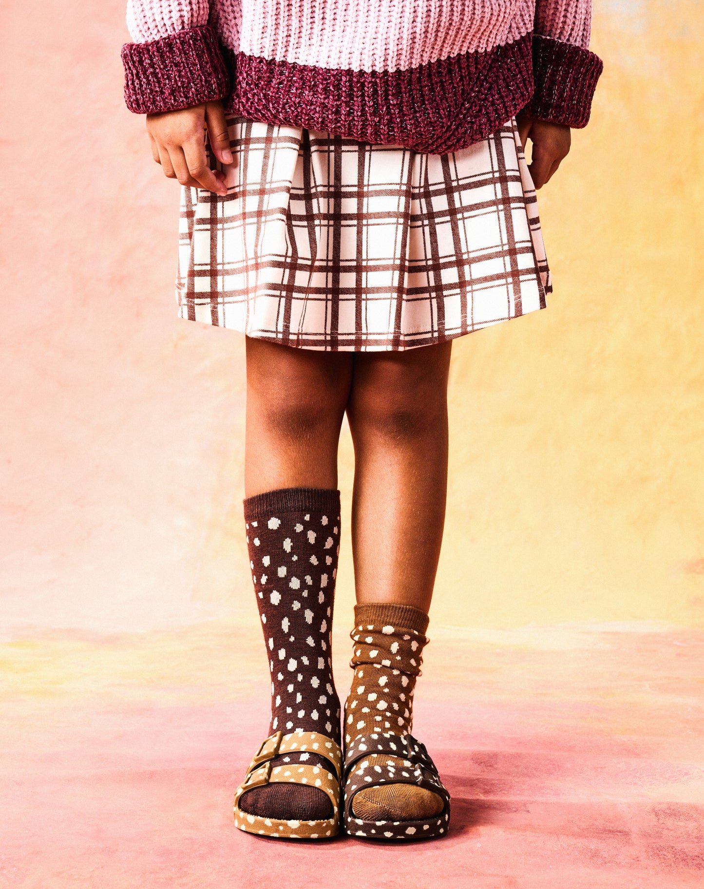 Mini Meia Chital Caramelo
