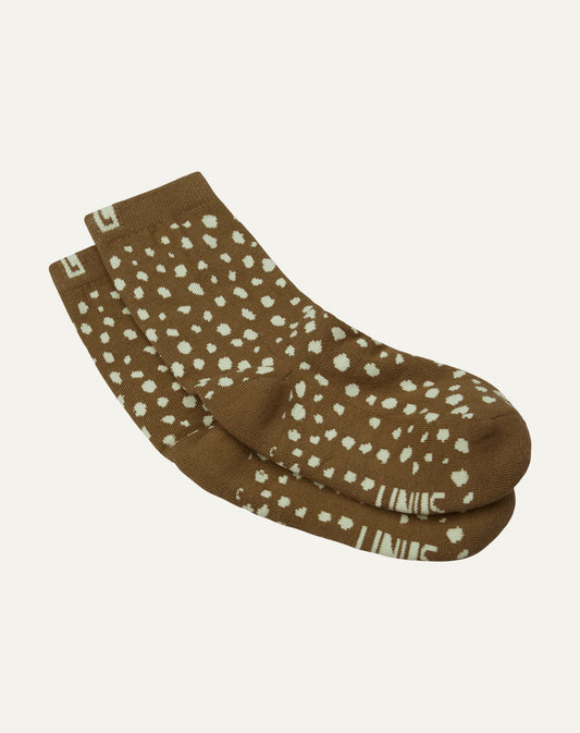 Meia Algodão Chital Caramelo