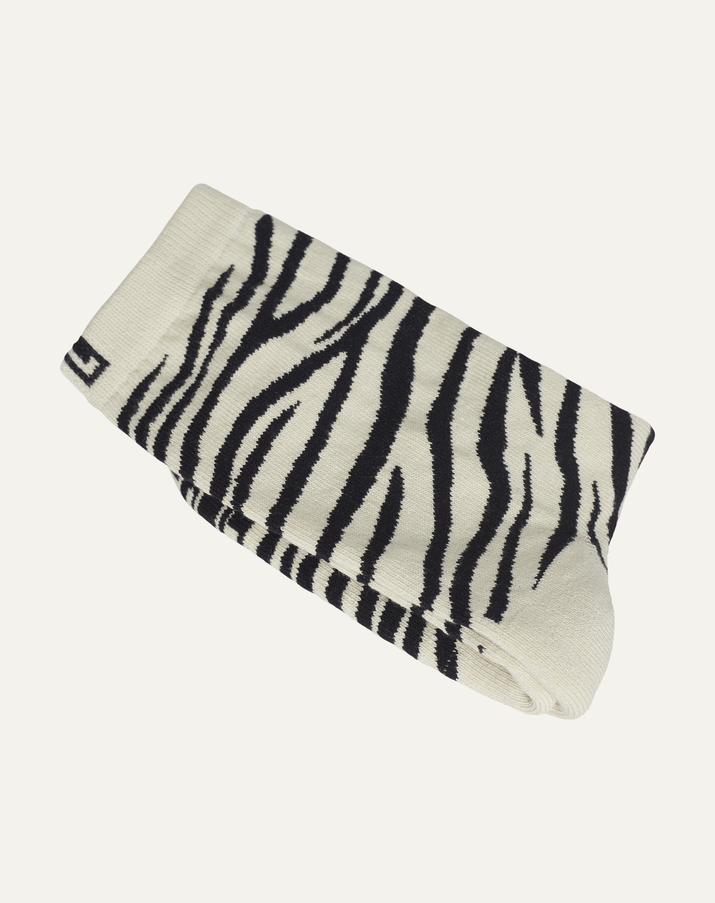 Meia Algodão Zebra Baunilha