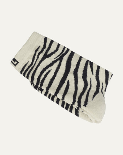Meia Algodão Zebra Baunilha