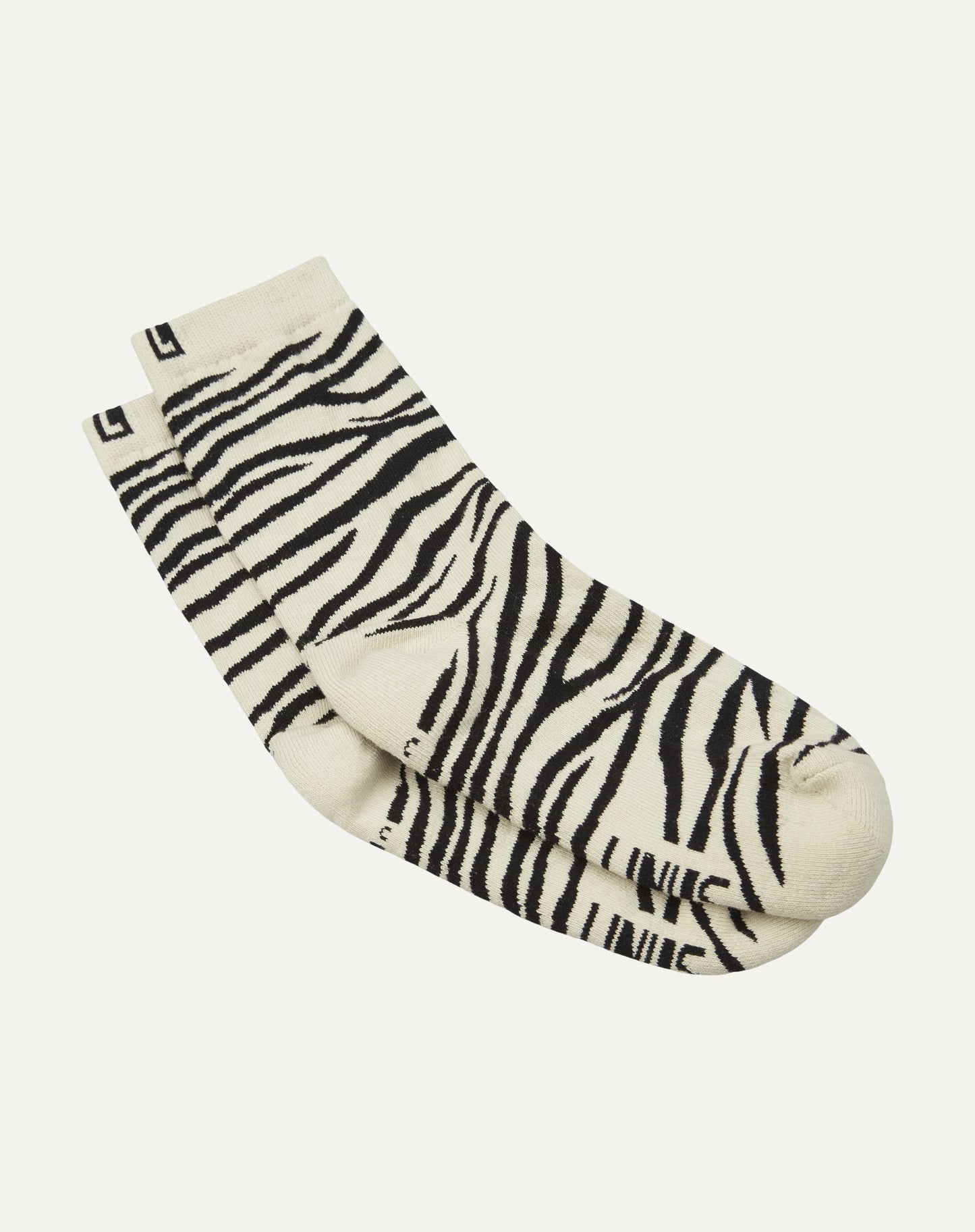 Meia Algodão Zebra Baunilha