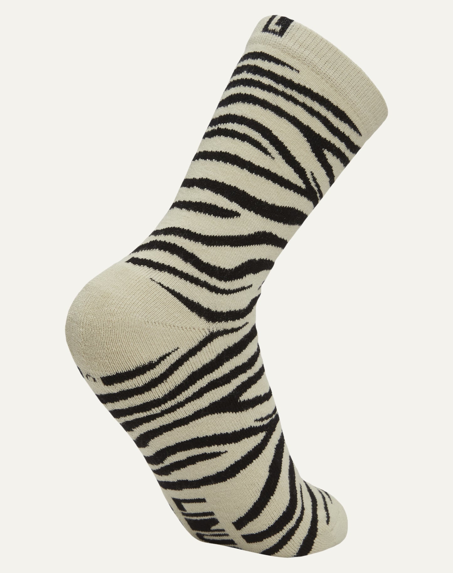 Meia Algodão Zebra Baunilha