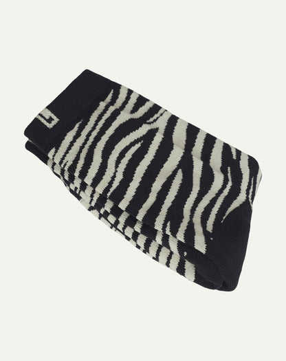 Meia Algodão Zebra Chumbo