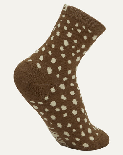 Mini Meia Chital Caramelo