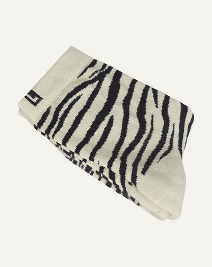 Mini Meia Zebra Baunilha