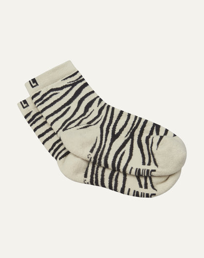 Mini Meia Zebra Baunilha